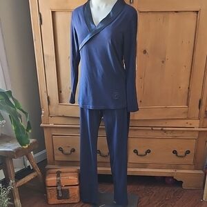 Temperley Of London 100% Cotton Pajama Set Navy Size S